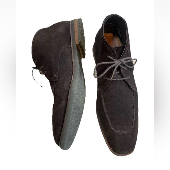 Robert Wayne Men\'s Sz 11.5 D Tatum Lace Up Chukka Desert Boots Shoes Brown Suede main image 7